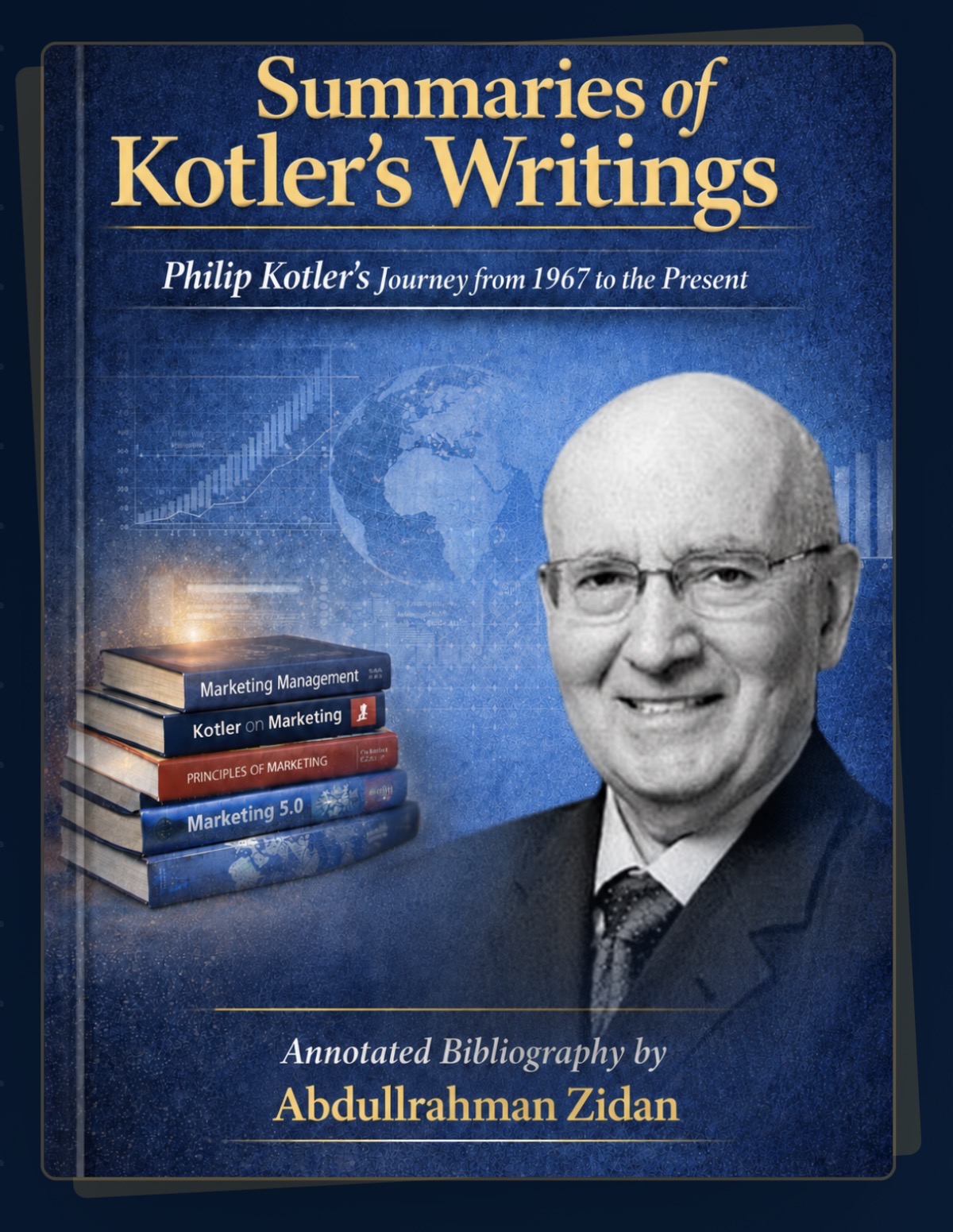 غلاف كتاب Summaries of Kotler's Writings من إعداد عبدالرحمن زيدان