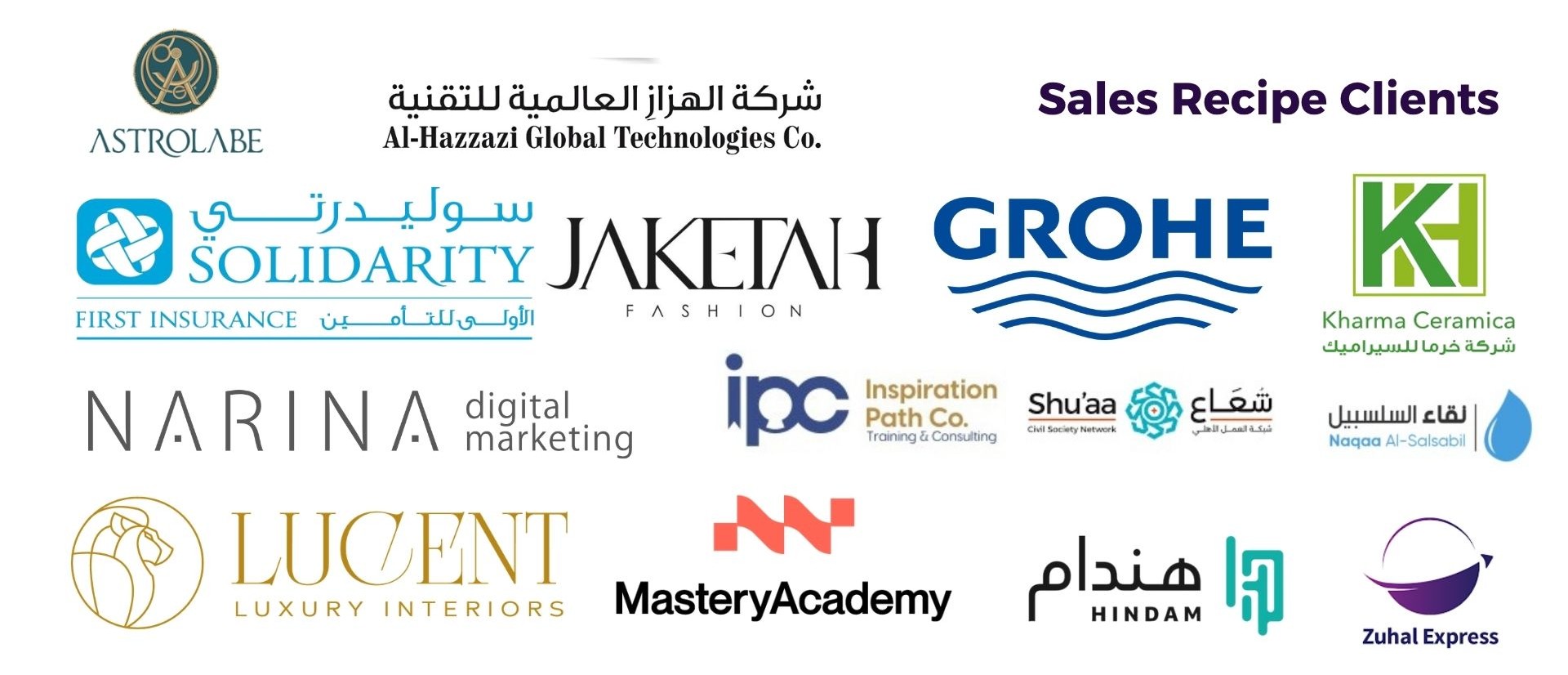 عملاء الوصفة البيعية — شركات دربّت موظفيها مع مدارس المبيعات الحديثة